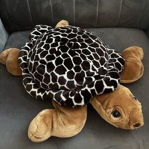 FAO Schwartz 5th Avenue Sea Turtle Giant Plush Leopard Print XL 22 X 19‎ Inch